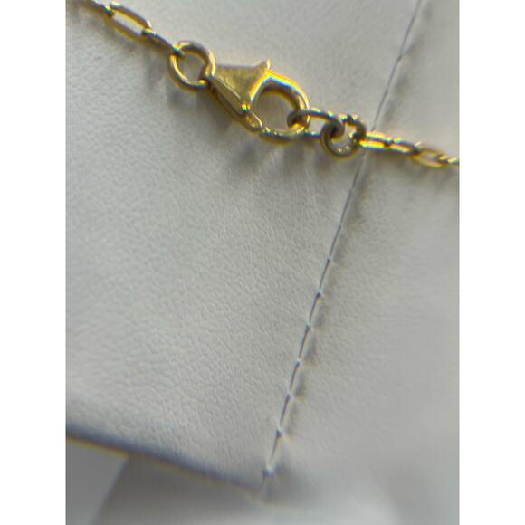 V Quartz Topaz Sapphire Citrine Freshwater Pearl Gold Vermeil Layer Necklace - Picture 10 of 15